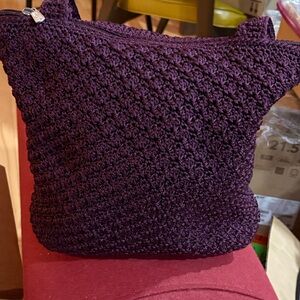 The Sak Plum Knit Tote Bag